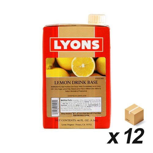 라이온스 레몬 드링크 베이스 1.36L 12개 (BOX)