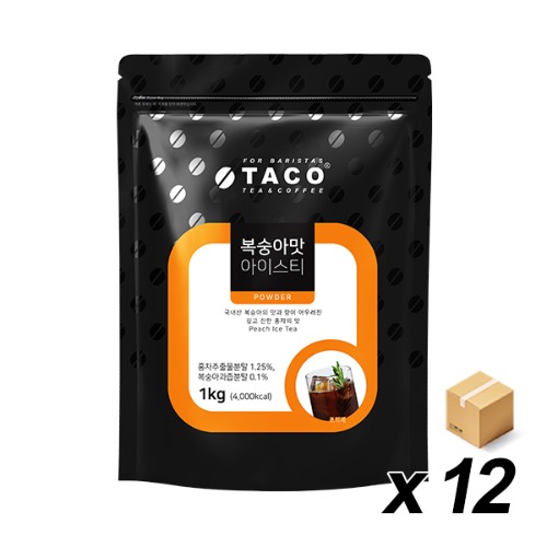 타코 복숭아 아이스티 1Kg 12개 (BOX)