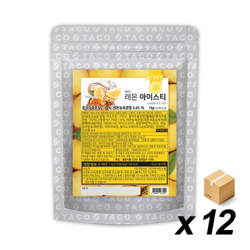 타코 레몬 아이스티 1Kg 12개 (BOX)