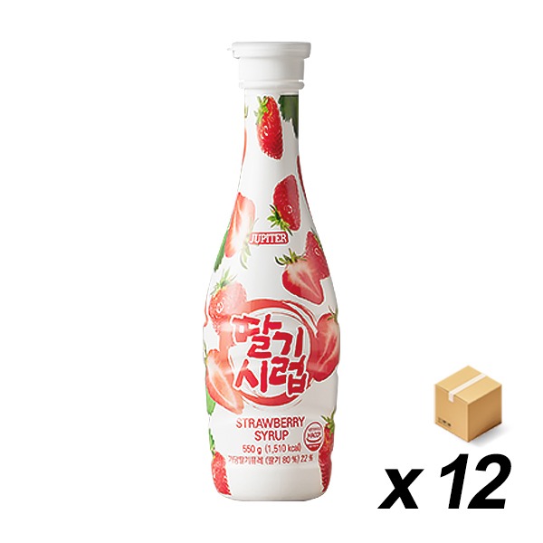 쥬피터 딸기 시럽 550g 12개 (BOX)