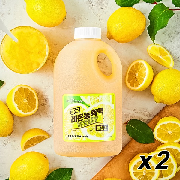 [냉장] 흥국 농축액 레몬 플러스 1.5L 2개