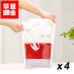 [업체발송][무료배송] 마법의 딸기 수제딸기청 2.5kg 4팩(BOX)