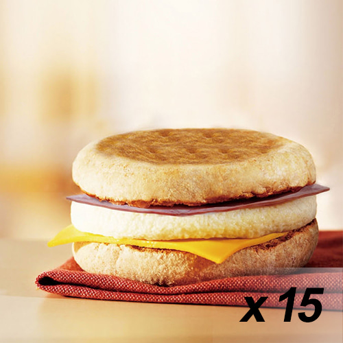 [냉동] 잉글리쉬 머핀 샌드위치 120g 15개 (BOX)
