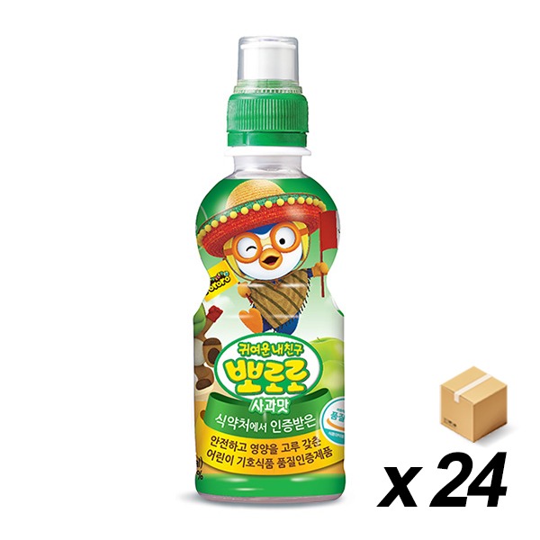 뽀로로 음료수 사과맛 235ml 24개(BOX)