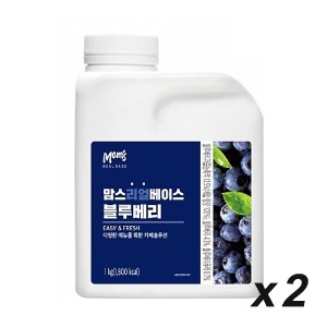 [냉장] 흥국 맘스 리얼베이스 블루베리 1Kg 2개