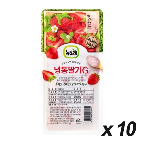 [냉동] 뉴뜨레 냉동 가당 딸기 1Kg 10개
