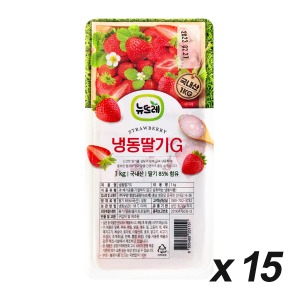 [냉동] 뉴뜨레 냉동 가당 딸기 1Kg 15개