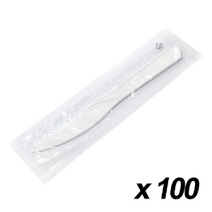 개별포장 일회용 나이프(흰색) 16.8cm 100개