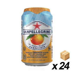 [업체발송][무료배송] 산펠레그리노 아란시아타 오렌지(캔) 330ml 24개 (BOX)