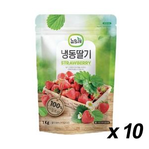 [냉동] 뉴뜨레 냉동 딸기(무가당 이집트산) 1kg 10개