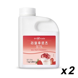 [업체발송][무료배송][냉동] 흥국 맘스 리얼후르츠 딸기 1kg 2개