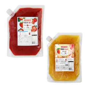[업체발송][냉장] 쥬피터 악마의 딸기 1kg + 악마의 복숭아 1kg