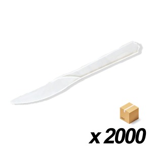 벌크포장 일회용 나이프(흰색) 16.8cm 100개/20봉