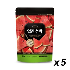 [업체발송] 뉴뜨레 냉동 수박청크 1kg(국산) 5개