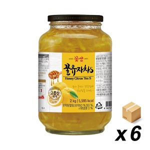 꽃샘 꿀유자차S 2Kg 6개 (BOX)