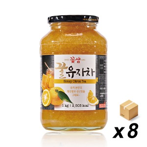 꽃샘 꿀유자차 1Kg 8개 (BOX)