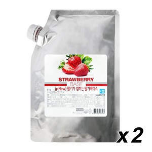 뉴(new) 딸기가 씹히는 딸기 베이스 1kg 2개