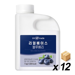 [냉장] 흥국 맘스 리얼베이스 블루베리 1Kg 12개 (BOX)