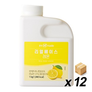 [냉장] 흥국 맘스 리얼베이스 레몬 1Kg 12개 (BOX)