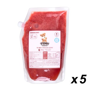 [업체발송][냉동] 테디베리 딸기청 파우치 2Kg 5개