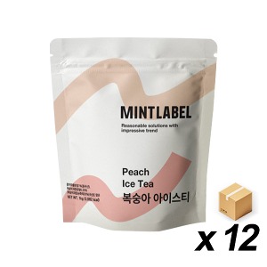 민트라벨 복숭아 아이스티 1Kg 12개 (BOX)